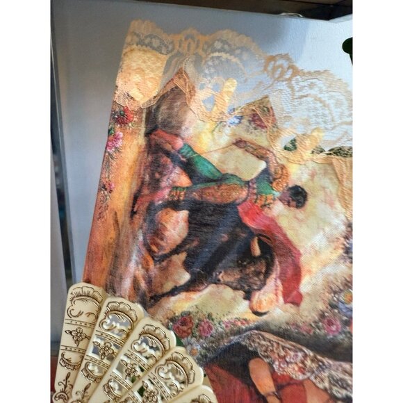 Vintage Spanish Lace Hand Fan - Picture 7 of 12